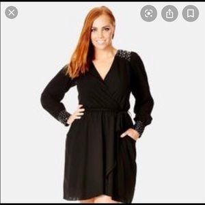 City Chic stud shoulder dress